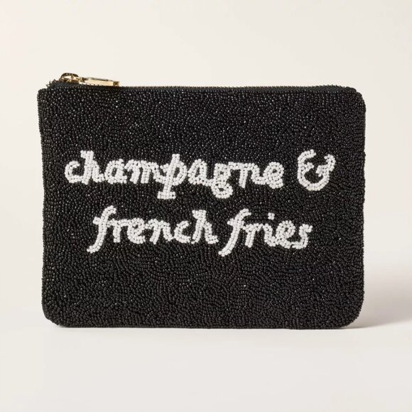 kate spade Handbags - NWT RARE Champagne & French Fries Beaded Clutch Kate Spade New York x Target